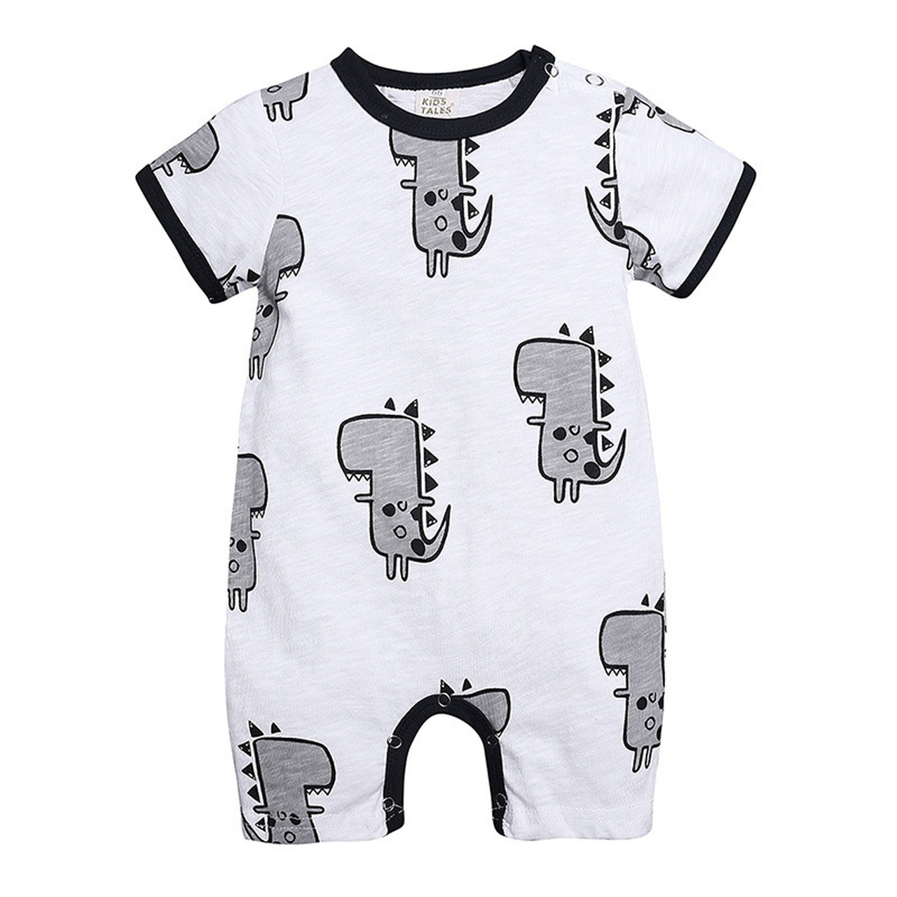 baby short sleeved thin cotton dinosaur romper