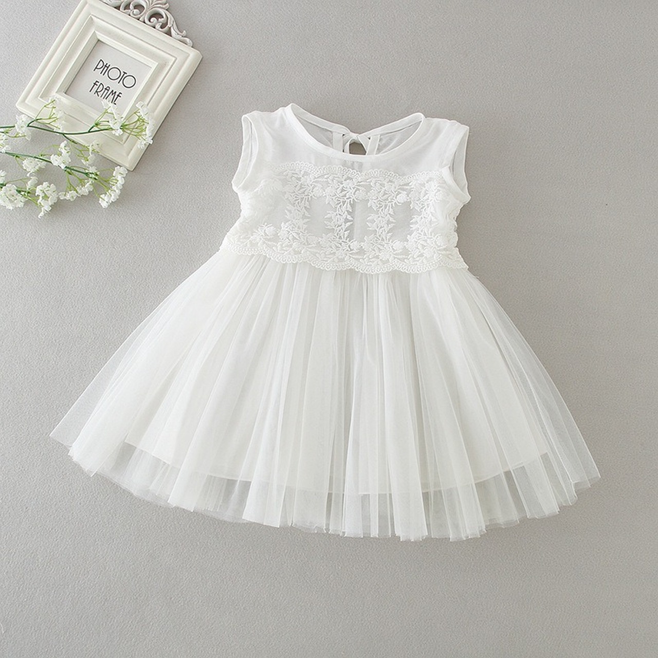 Christening Gowns with Lace Baby Girl Dress