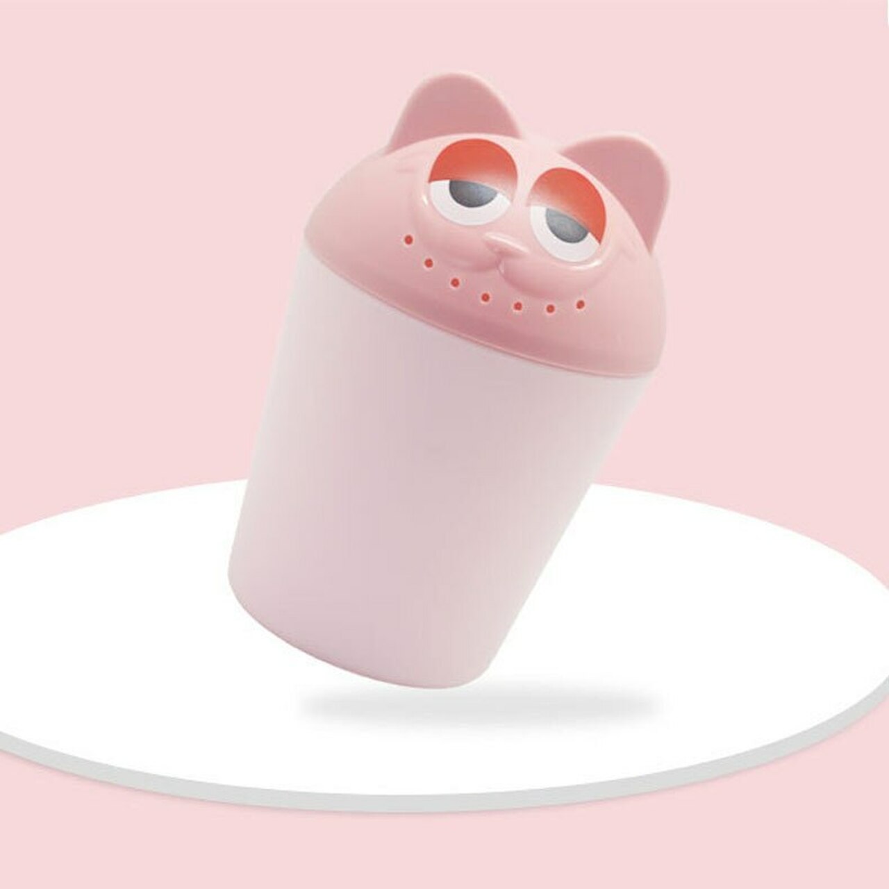 Cute Cat Shower Cup Bath Rinser Pink